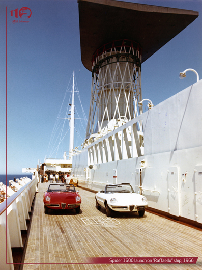 Spider 1600 launch on Raffaello ship 1966 ENG